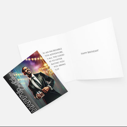 Celebrate in Style: Special Birthday Card for African American Males  - 'The Prince'