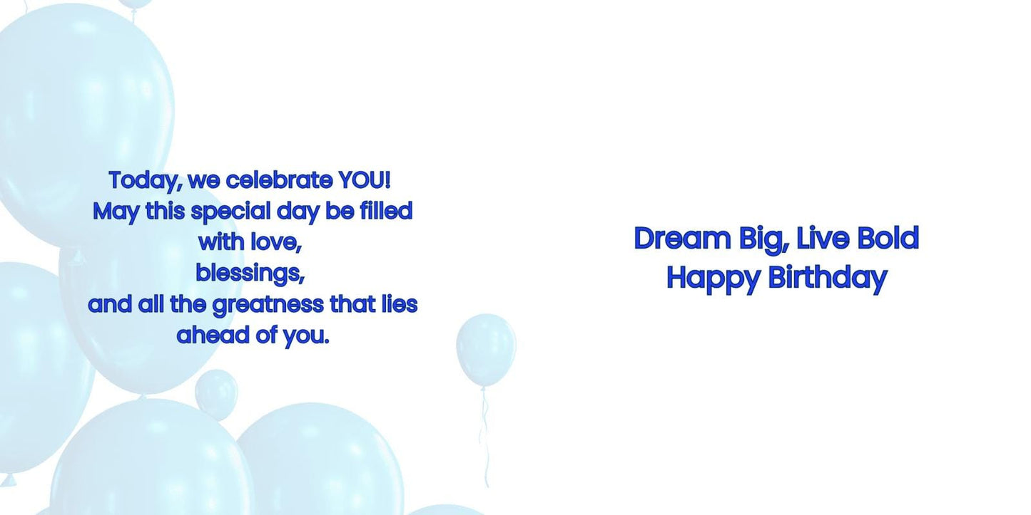 King Blue  Luxury Birthday Card for Black men