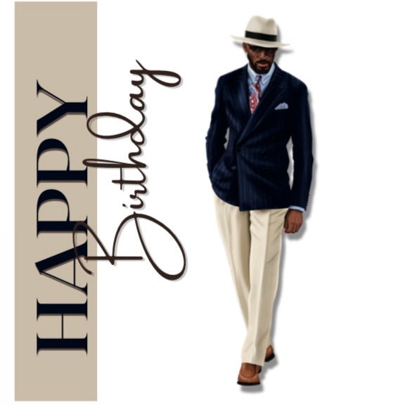 The Debonair Gentleman Birthday Card