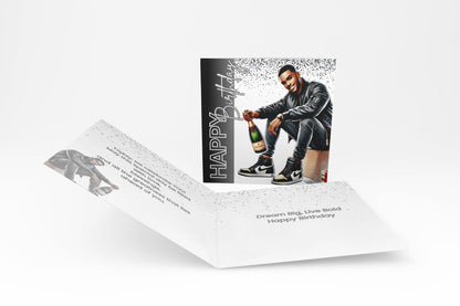 Dream Big Happy Luxury Birthday Card for Black men