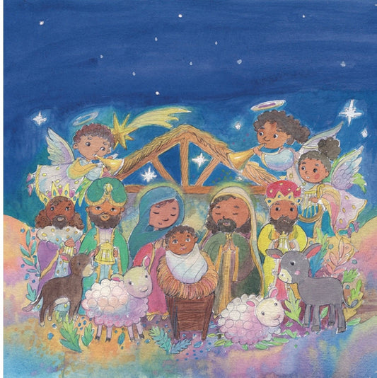 Black/African Nativity Christmas Card