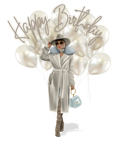 Winter Decadence - Monte Carlo - Happy Birthday Card