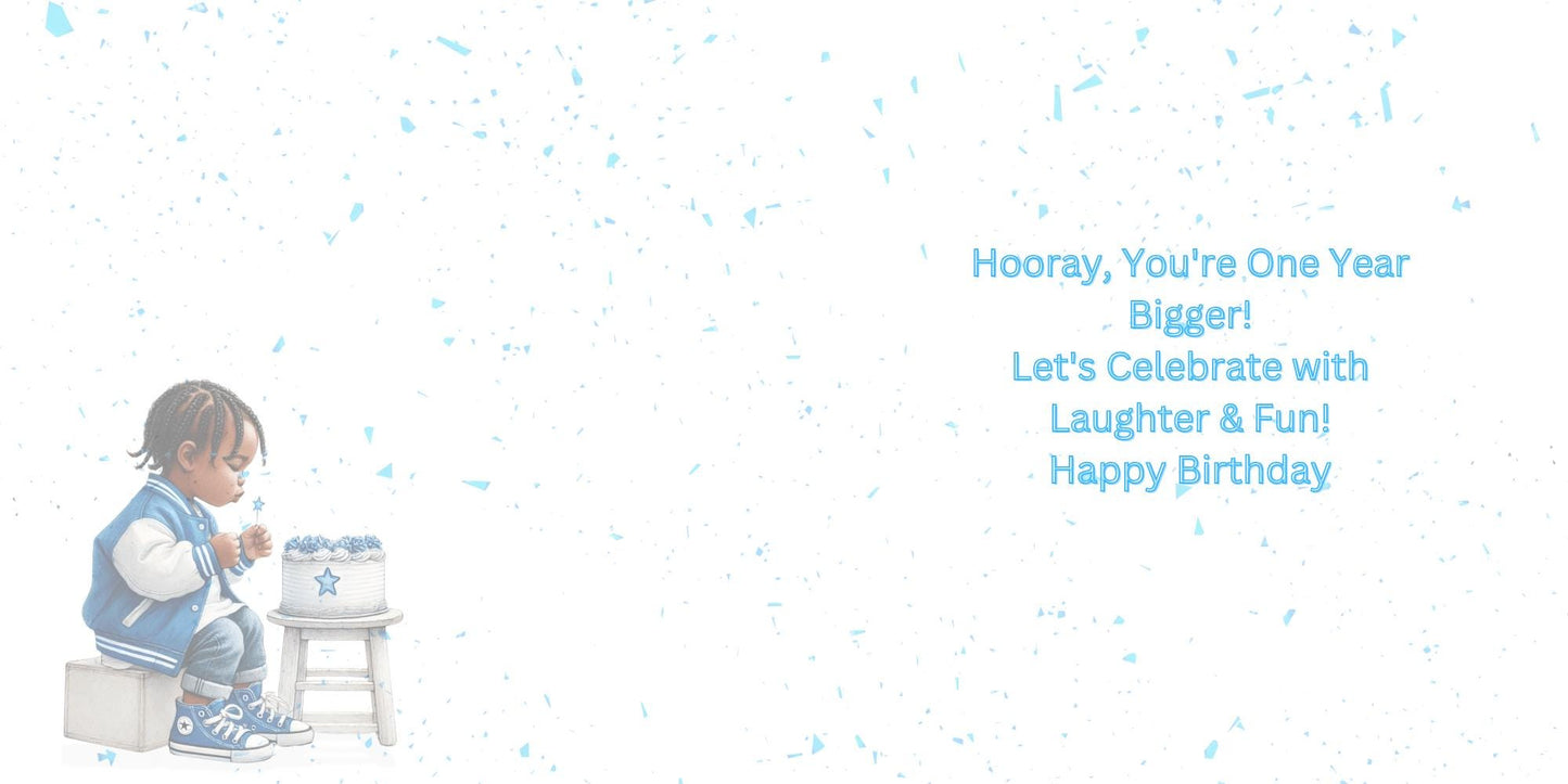Little blue star - Happy Birthday Card