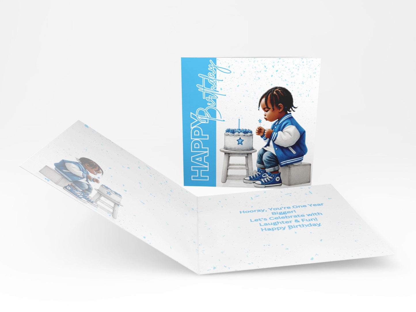 Little blue star - Happy Birthday Card