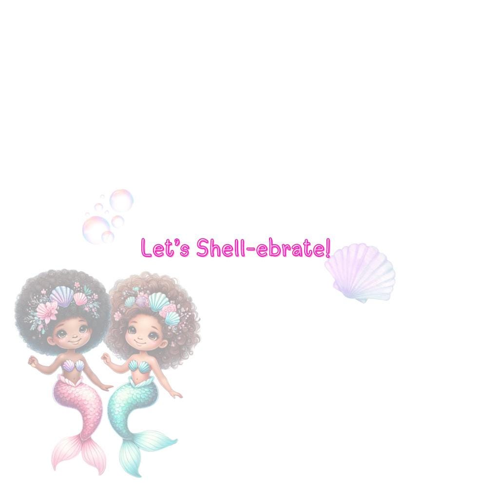 Mermazing Black/Mixed Heritage Mermaid Friends Happy Birthday card