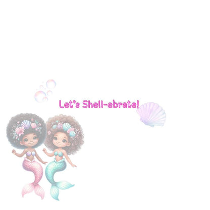 Mermazing Black/Mixed Heritage Mermaid Friends Happy Birthday card