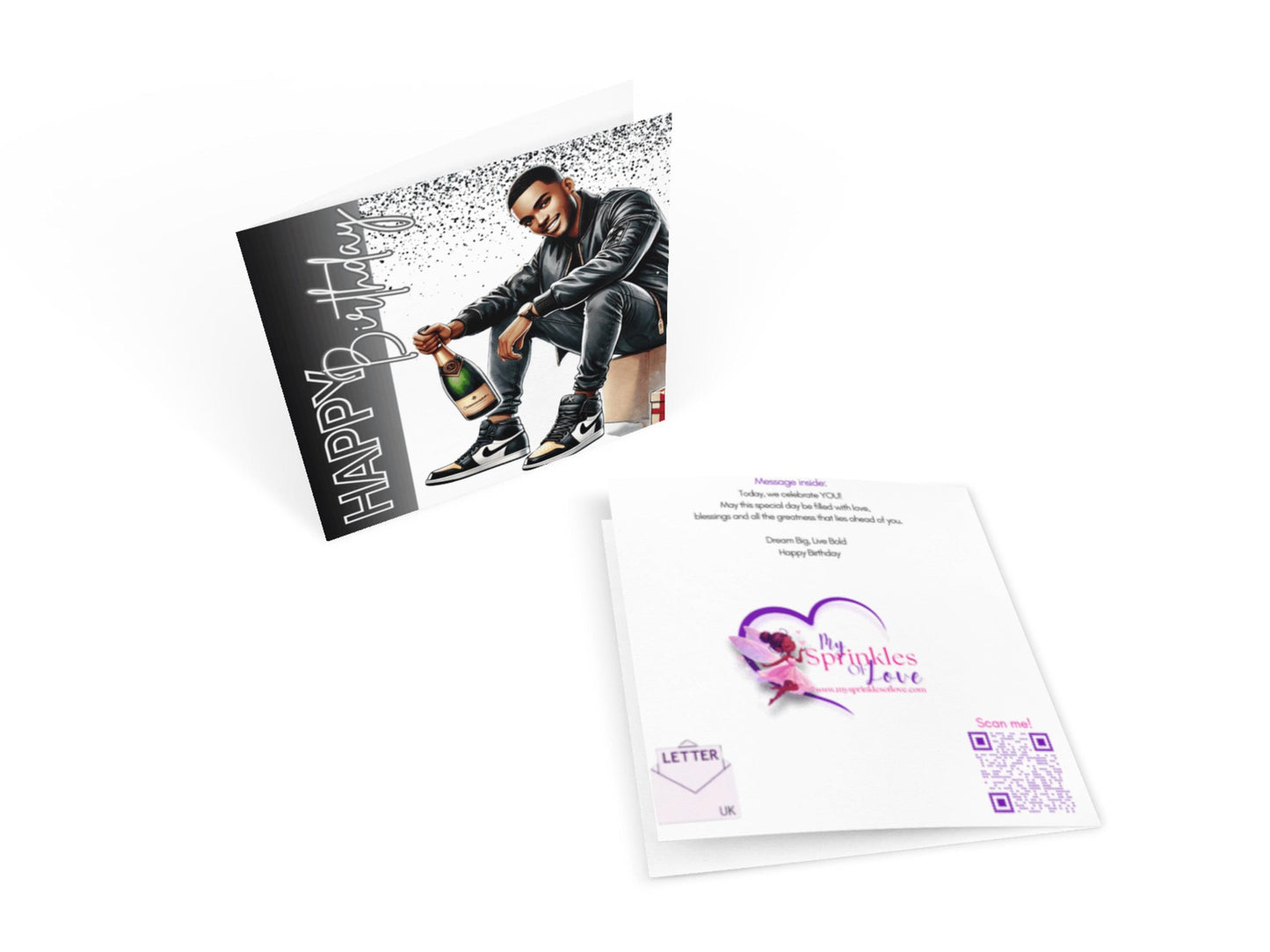 Dream Big Happy Luxury Birthday Card for Black men