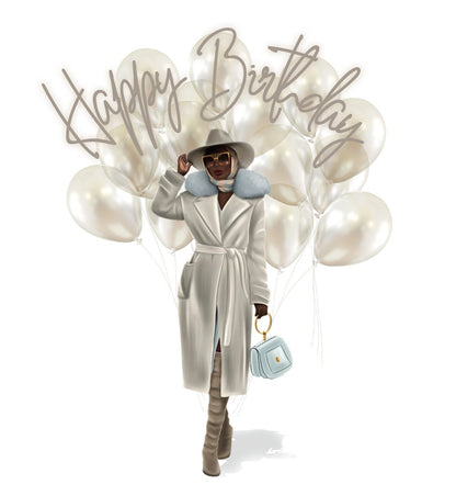 Winter Decadence - Monte Carlo - Happy Birthday Card