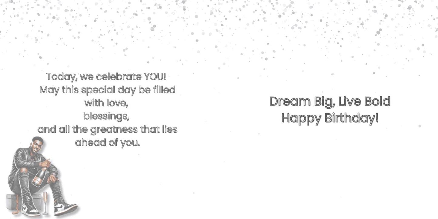 Be Bold - Luxury Birthday Card for Black men