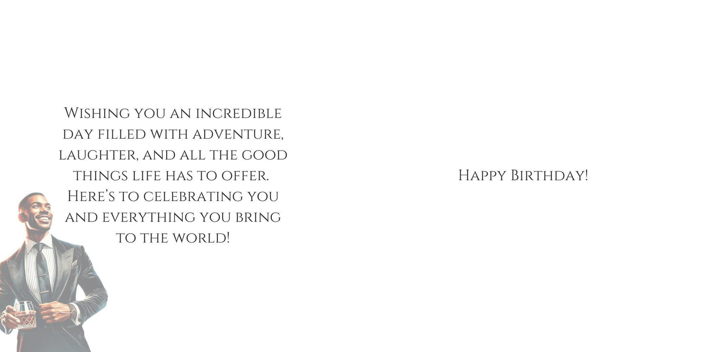 Celebrate in Style: Special Birthday Card for African American Males  - 'The Prince'
