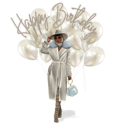 Winter Decadence - Monte Carlo - Happy Birthday Card