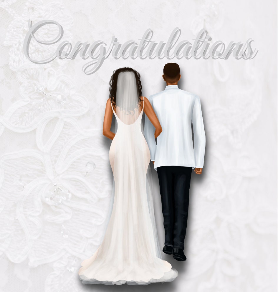 Wedding Cards  'The Big Day' - Elegant Tuxedo & Shimmer Design for Perfect Congratulations, Unique Cards for the Happy Couple