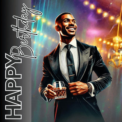 Celebrate in Style: Special Birthday Card for African American Males  - 'The Prince'
