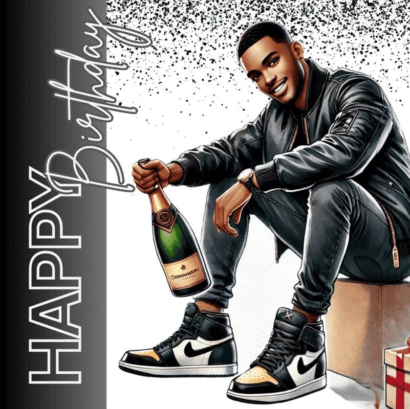 Dream Big Happy Luxury Birthday Card for Black men