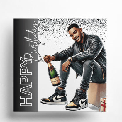 Dream Big Happy Luxury Birthday Card for Black men
