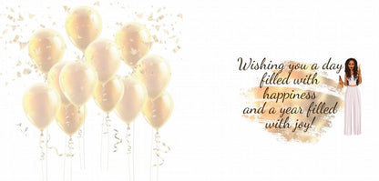 Lady with Locs Birthday Card