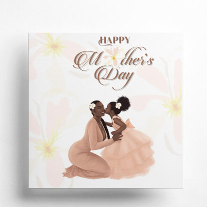 Elegant Happy Mother's Day card - Tropical Plumeria Flower